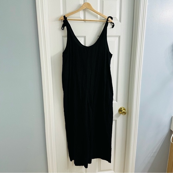 ASOS Jumpsuit Black Wide Leg Button Up Casual Sleeveless Minimalist 6 Small - Picture 4 of 6